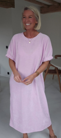 MANDIE soft velvet maxi dress pastel pink
