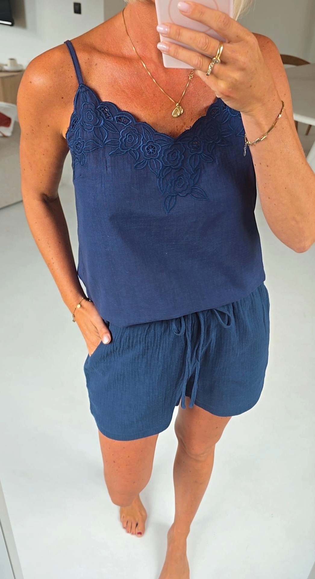 SPAIN cotton set navy