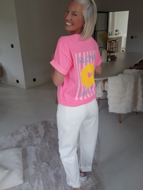 L'AMOUR AU SOLEIL tee neon pink