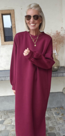 ROBYN maxi sweatshirt fleece dress burgundy