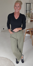 MILIA v-neck basic knit black
