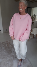 DOGMOM fleece sweatshirt pink red