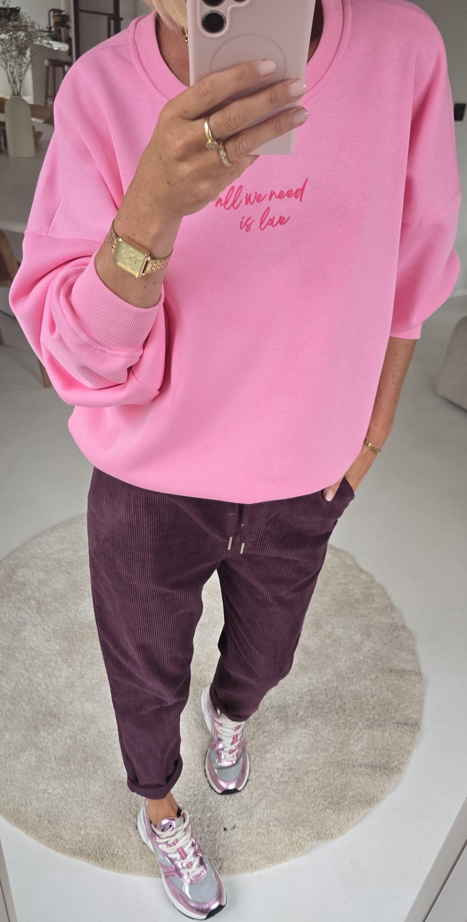AMTE corduroy jogger pants fig