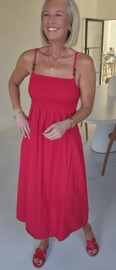 SANDRIN smock dress red