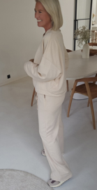 JUNA jogger sweat cardigan beige