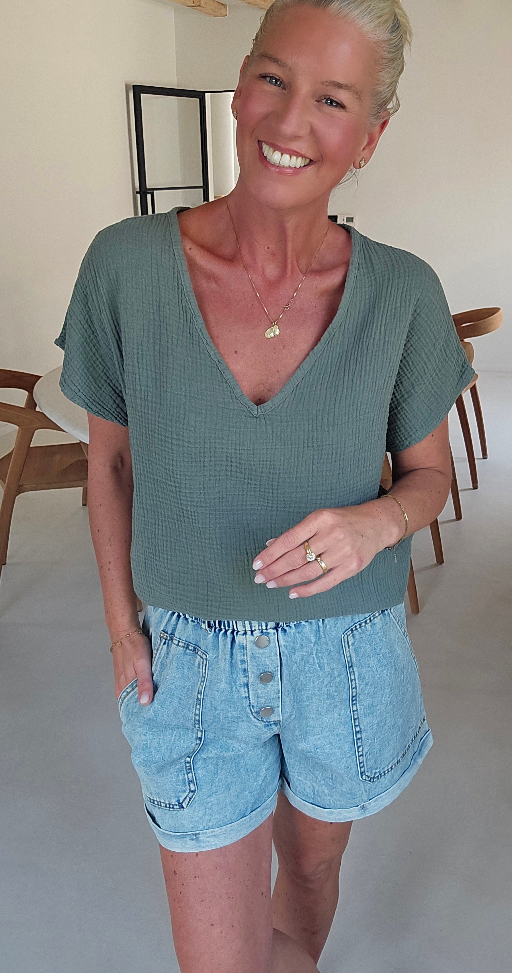 AMALFI tetra tee khaki
