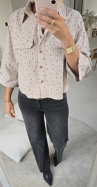 MALOU cropped shirt taupe