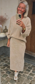 MANDA velvet set beige