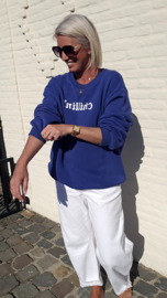 CHILLIN' oversized sweatshirt blue