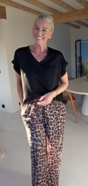 CELINE satin T-shirt black