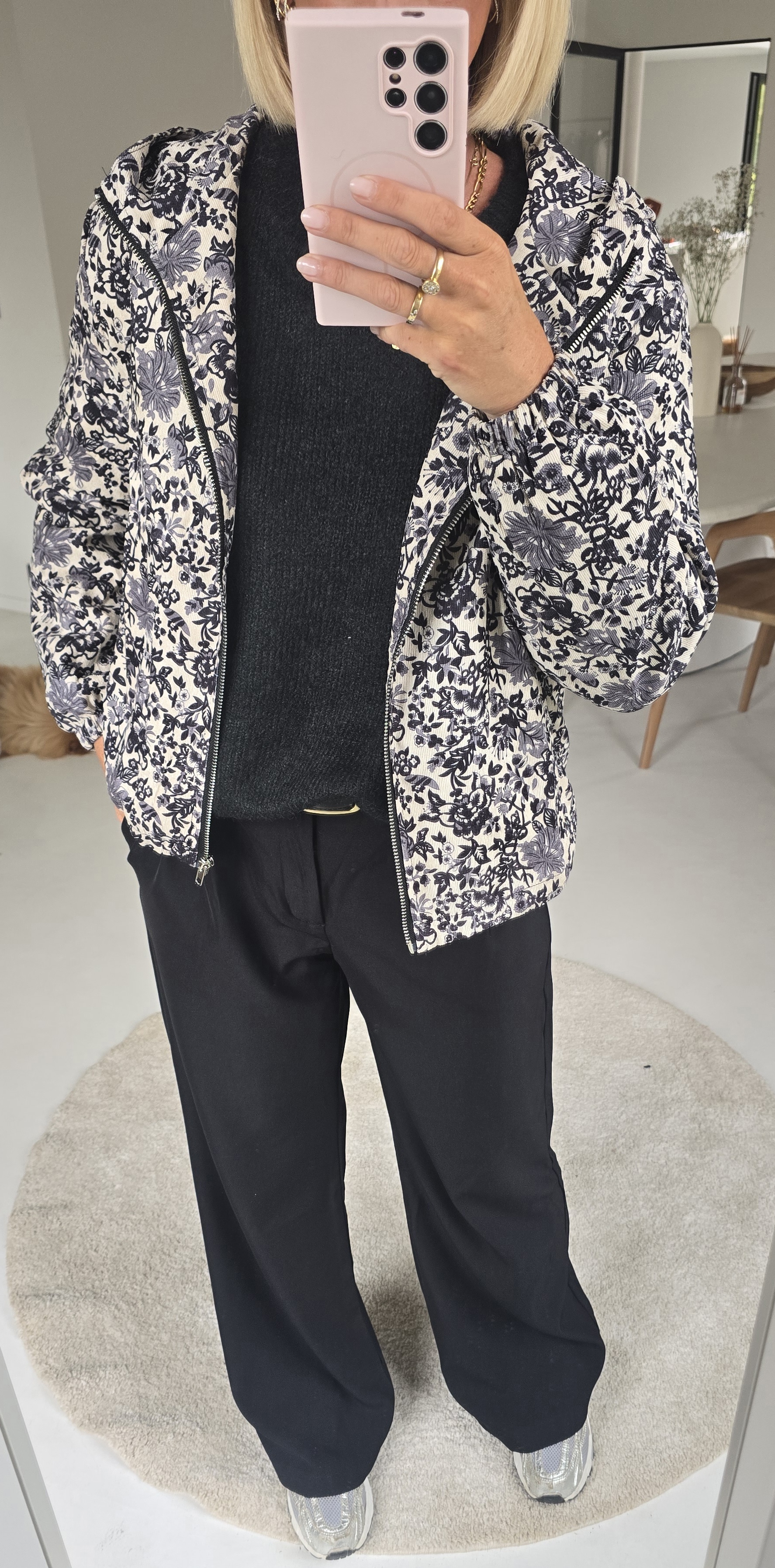 CILOU jacket with hoodie black