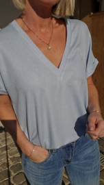 INA viscose tee soft blue