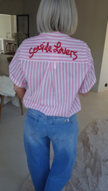 SEASIDE LOVERS short-sleeved shirt pink