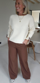 CORA wide leg pants chocolat