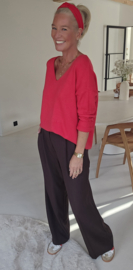 ANITI oversized v-neck knit soft red