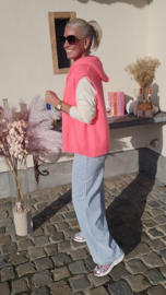 PALM BREEZE zip gilet neon coral