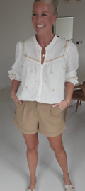 JOHANNA cotton linen blouse