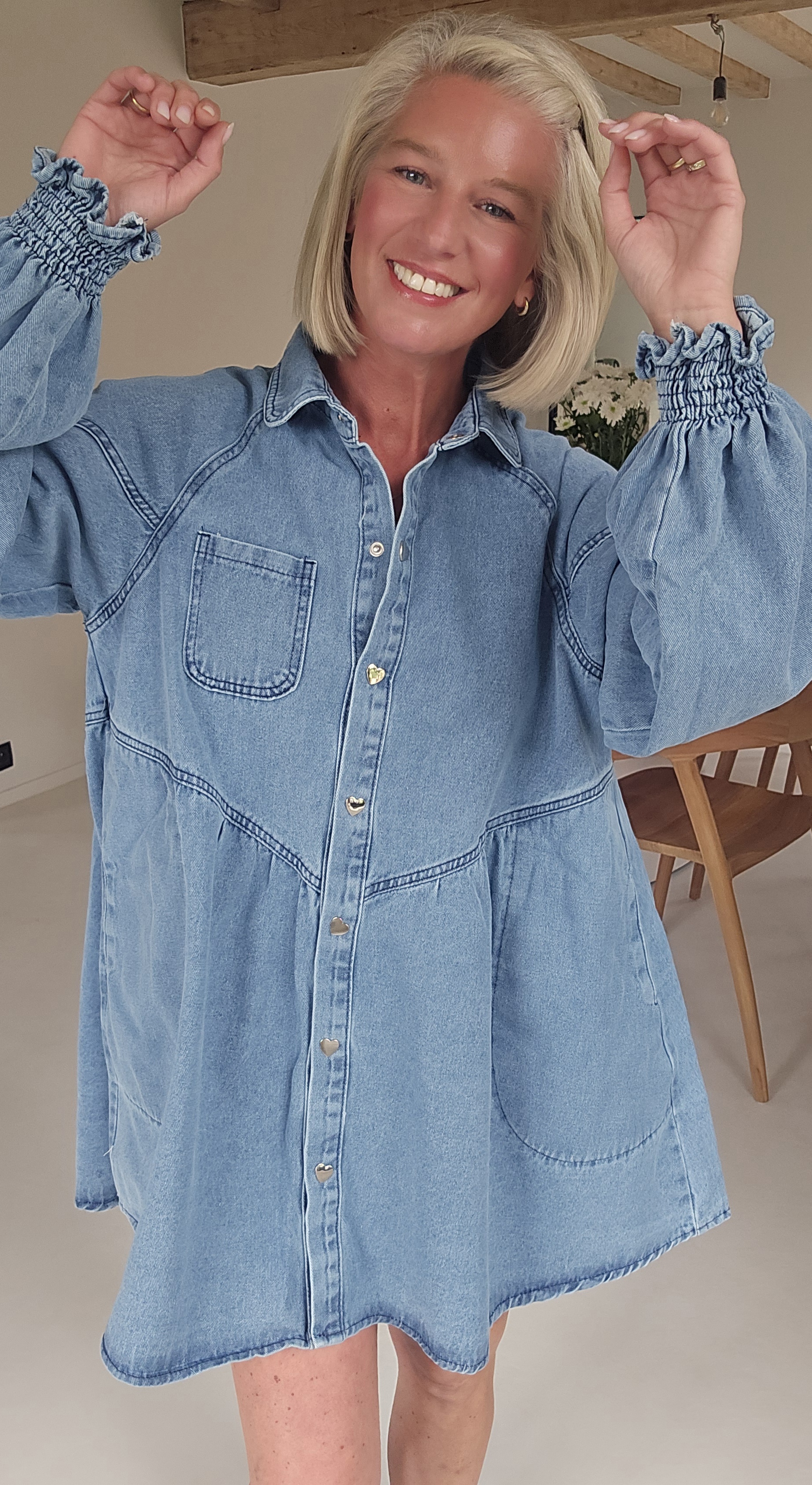 MOSIE jeans dress midi blue