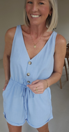 BELLICI linen playsuit soft blue