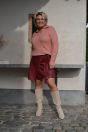 LIDY pu skirt burgundy