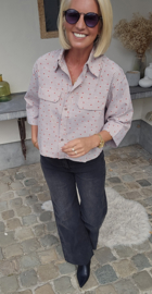MALOU cropped shirt taupe