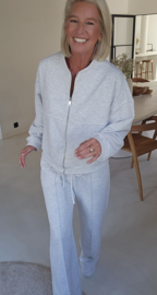 JUNA jogger sweat cardigan grey
