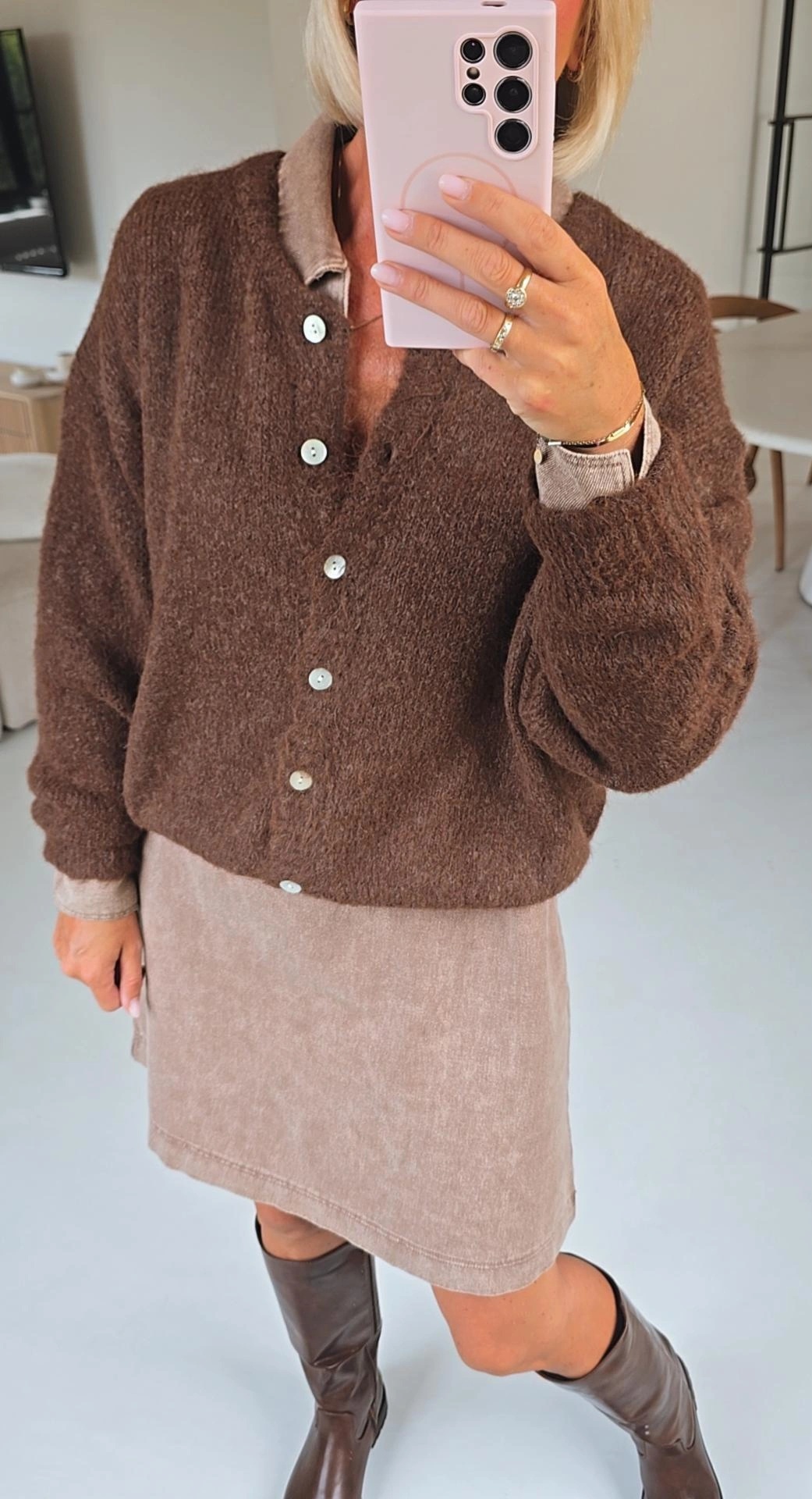 LIESJE cardigan chocolat