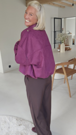 VIVI suede jacket plum