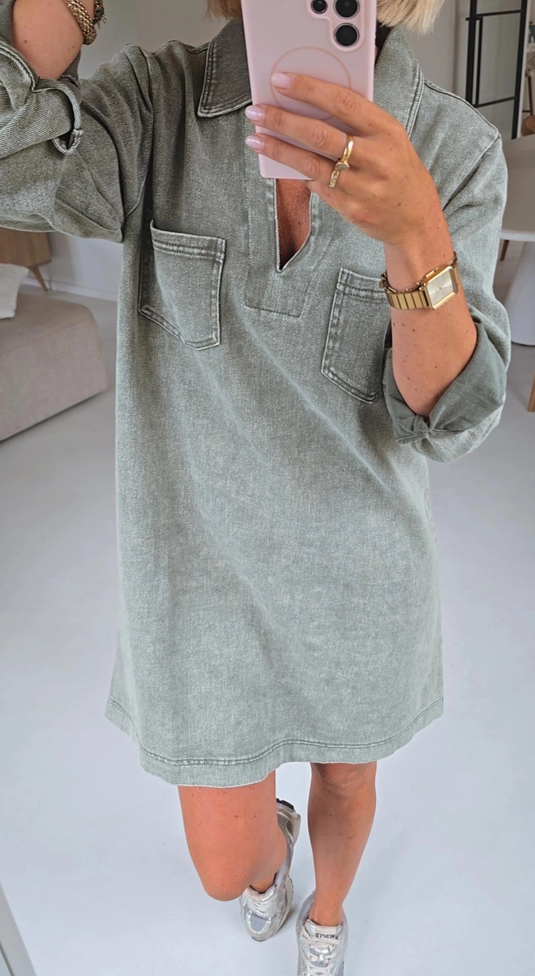 THE PERFECT JEANS 2 longsleeve dress khaki
