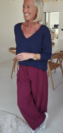ANITI oversized v-neck knit navy