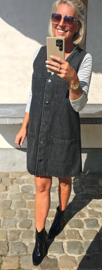 MOLLINE sleeveless jeans dress black