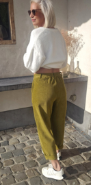 MELODI loose corduroy pants olive