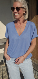 INA viscose tee jeans blue
