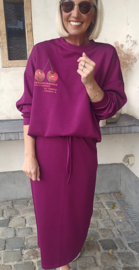LOVELY sweatshirt skirt aubergine