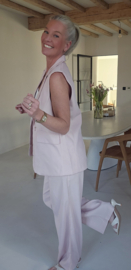 LISAN wide leg pants soft pink