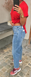 JANINE mom jeans midi blue