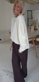 FAUVE oversized cotton sweatshirt ecru