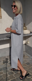 RANI cotton T-shirt dress mêlee grey