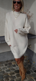 JANIE midi knit dress ecru