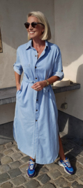 JINI maxi jeans dress soft blue