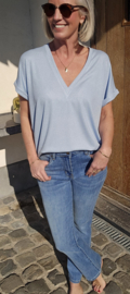 INA viscose tee soft blue