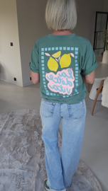 LA DOLCE VITA LEMON tee green