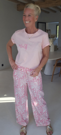 LA VIE EN ROSE cotton T-shirt baby pink