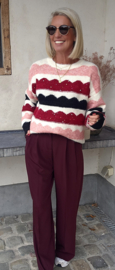 HELEN tailored loose pants burgundy