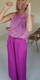 INES satin top aubergine