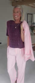 CECILIA suit pants pastel pink