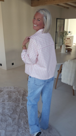 SPRING check jacket pink