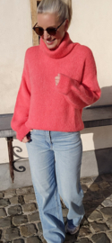 CHARLINE turleneck knit coral