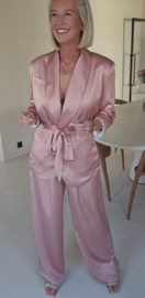 ROSIE satin suit silky old pink