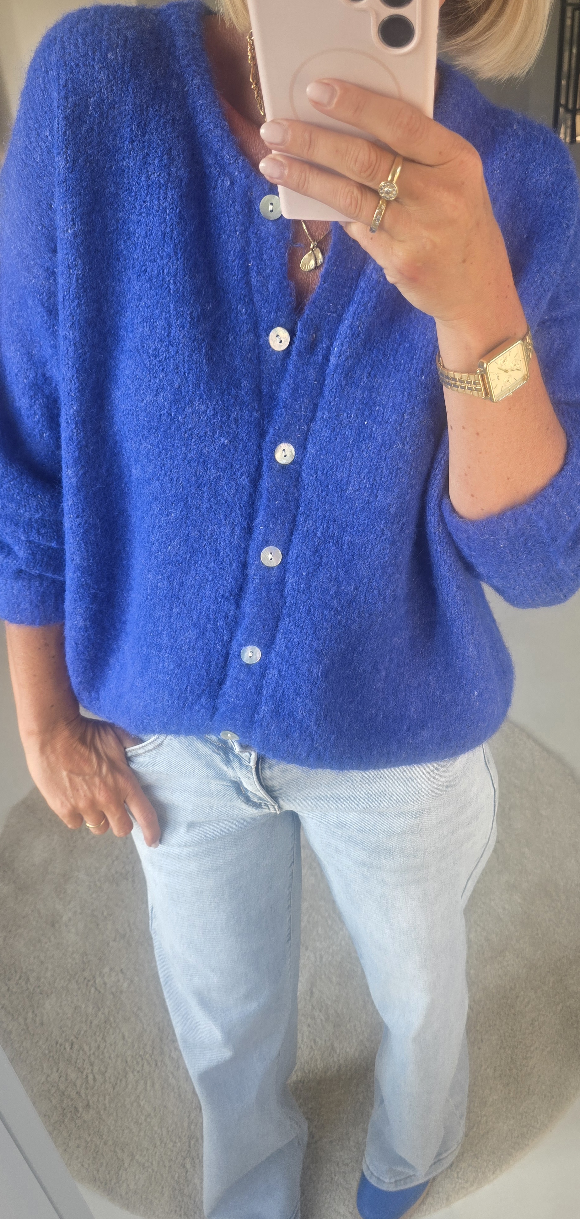 LIESJE cardigan kobalt blue